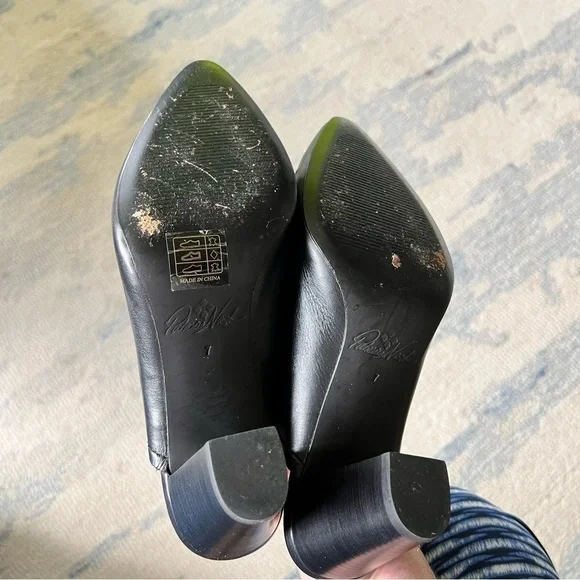 WESTERN Patricia Nash Black & Blue Embroidered Roberta Leather Mule SIZE 7 - Picture 6 of 9